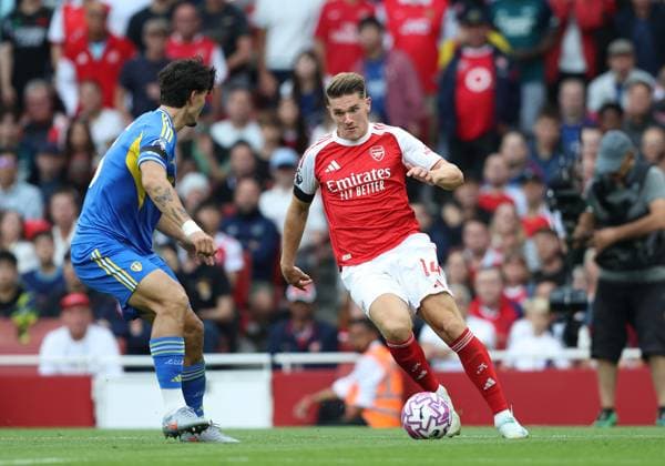 250823 Viktor Gyökeres of Arsenal during the Premier League football match between Arsenal and Leeds on August 23, 2025 in London. Photo: MB Media BILDBYRAN kod XY XY0071 fotboll football soccer fotball premier league arsenal leeds bbeng Copyright: MBxMedia BB250823ZU012
