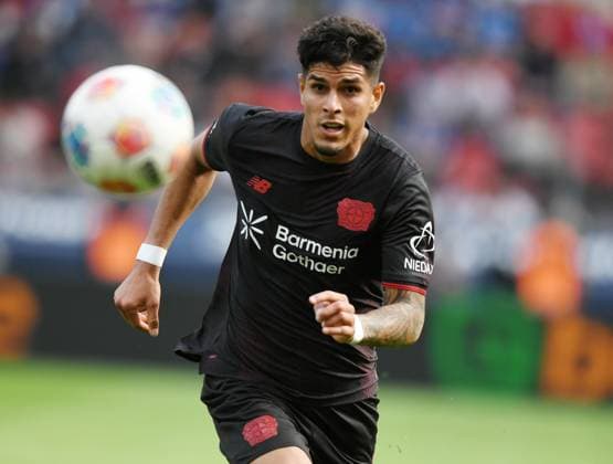26.05.2025, xophax, Fussball 1.Bundesliga Bayer 04 Leverkusen Saison 2025 2026 Bayer 04 Leverkusen gegen TSG Hoffenheim Piero Hincapie ( Bayer Leverkusen ) (DFL DFB REGULATIONS PROHIBIT ANY USE OF PHOTOGRAPHS as IMAGE SEQUENCES and or QUASI-VIDEO) Leverkusen