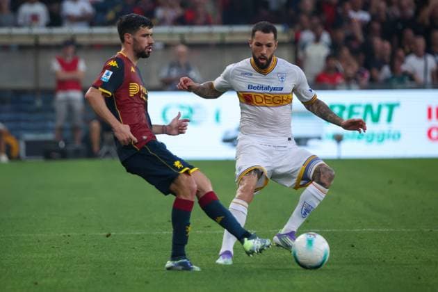 Serie A, Day 1, 23-08-2023, Genova, Stadio Ferraris, Genoa - Lecce, in the photo: Matin and Tete Morente  Copyright: xGabrielexSiri IPAxSportx xipa-agency.netx xx IPA_63065664 IPA_Agency_IPA63065664