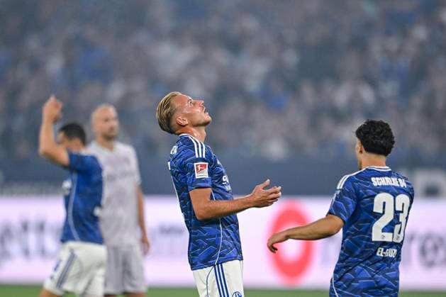 23.08.2025, Fussball, 2. Bundesliga, Saison 2025 2026, 3. Spieltag, FC Schalke 04 - VfL Bochum, Timo Becker (FC Schalke 04) xRHR-FOTO YYx