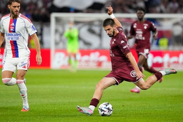 Olympique Lyonnais v FC Metz - Ligue 1 McDonald s 2025 2026 09 Giorgi ABUASHVILI (fcm) during Ligue 1 McDonald s match between Lyon and Metz at Groupama Stadium on August 23, 2025 in Lyon, France. Lyon France  Copyright: xFEPx 776370858