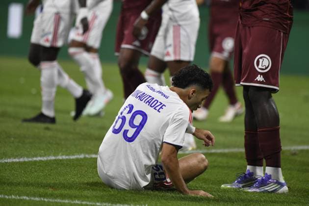 FOOTBALL : Olympique Lyonnais vs Metz - Ligue1 - 23 08 2025 Georges MIKAUTADZE of Lyon during the French L1 football match between Olympique Lyonnais and Metz at the Groupama stadium in Decines-Charpieu Lyon, France on August 23, 2025  Copyright: xMourad_ALLILIx