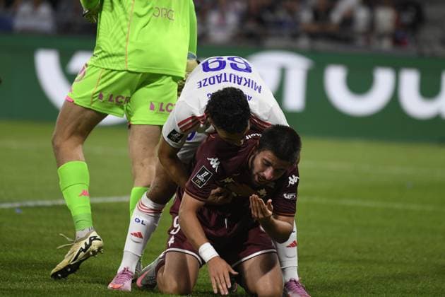 FOOTBALL : Olympique Lyonnais vs Metz - Ligue1 - 23 08 2025 Georges MIKAUTADZE of Lyon during the French L1 football match between Olympique Lyonnais and Metz at the Groupama stadium in Decines-Charpieu Lyon, France on August 23, 2025  Copyright: xMourad_ALLILIx