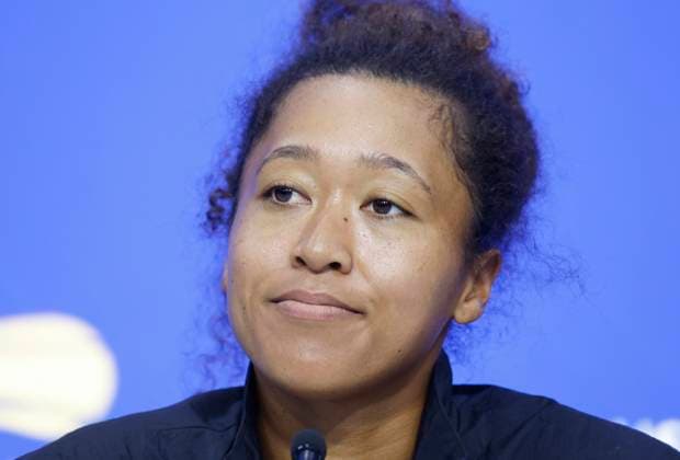 Naomi Osaka of Japan speaks at a press conference, PK, Pressekonferenz in Arthur Ashe Stadium at the 2025 US Open Tennis Championship at the USTA Billie Jean King National Tennis Center in New York City on Saturday, August 23, 2025 in New York City.  NYP20250823117 JOHNxANGELILLO