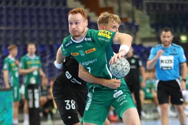 Handball-Testspiel: SC DHfK Leipzig vs. HC Banik Karvina, 23.08.25 Tomas Piroch (7, SC DHfK Leipzig). Handball, DAIKIN HBL, Saison 2025 2026, Testspiel: SC DHfK Leipzig vs. HC Banik Karvina am 23.08.25 in der Quarterback Immobilien Arena Leipzig. Copyright: xBEAUTIFULxSPORTS JanxKaeferx