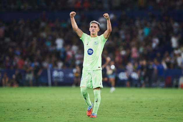 Pablo Paez Gavira, Gavi FC Barcelona, Barca during the LaLiga EA Sports match between Levante UD and FC Barcelona at Ciudad de Valencia on August 23, 2025 in Valencia, Spain. (Photo by Maria Jose Segovia DeFodi Images)