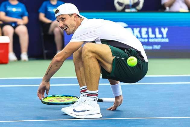 August 23, 2025: Marton Fucsovics wins Winston Salem Open. Winston-Salem Open Finals (Marton Fucsovics and Botic Van De Zandschulp) , ATP, Tennis Herren Tour, Wake Forest Tennis Complex, Winston Salem, North Carolina. . CSM Winston Salem United States of America - ZUMAc04_ 20250823_zma_c04_063 Copyright: xDavidxBeachx