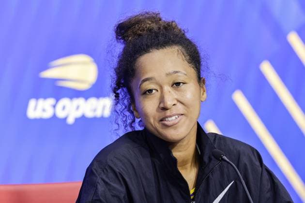 Tennis: U.S. Open Japan s Naomi Osaka attends a press conference, PK, Pressekonferenz in New York on Aug. 23, 2025, ahead of the U.S. Open tennis championships starting on Aug. 24.  A14AA0004781494P