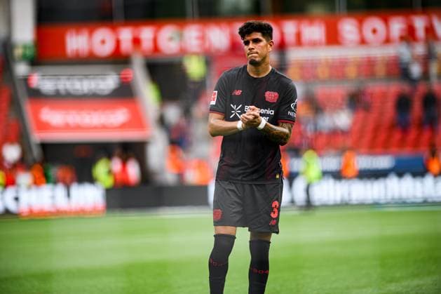 LEVERKUSEN, GERMANY - 23 AUGUST, 2025: Piero Hincapie - The match of Bundesliga FC Bayer 04 Leverkusen vs TSG 1899 Hoffenheim at BayArena.  Copyright: xVITALIIxKLIUIEVx