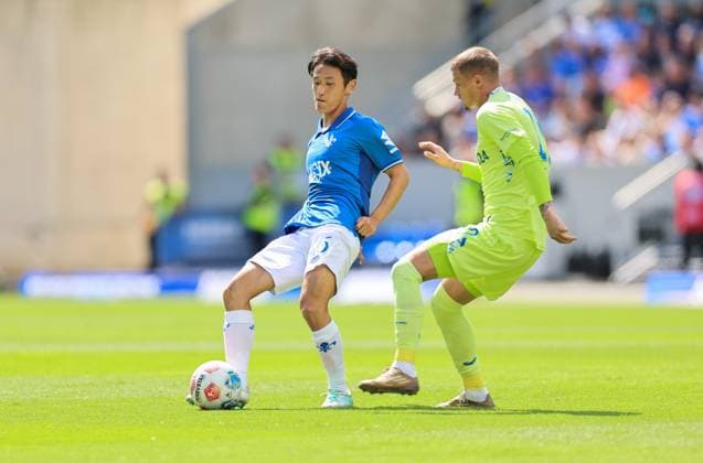 24.08.2025, xdcx, Fussball 2. Bundesliga, SV Darmstadt 98 - Hertha BSC Berlin, emonline, emspor, despor, v.l., Fabian Nürnberger (SV Darmstadt 98), Michael Cuisance (Hertha BSC Berlin) DFL DFB REGULATIONS PROHIBIT ANY USE OF PHOTOGRAPHS AS IMAGE SEQUENCES AND OR QUASI-VIDEO.