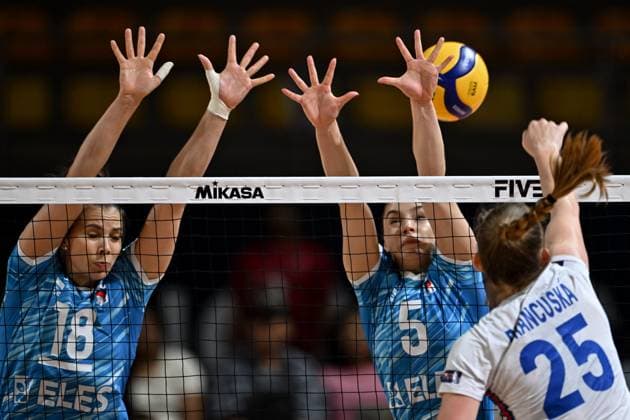 Czechia v Slovenia - FIVB Women s Volleyball World Championship, WM, Weltmeisterschaft NAKHON RATCHASIMA, THAILAND - AUGUT 24: Monika Brancuska (25) of Czechia in action during FIVB Women s Volleyball World Championship between Czechia and Slovenia at Korat Chatchai Hall in Nakhon Ratchasima, Thailand on August 24, 2025. Mustafa Hatipoglu Anadolu Nakhon Ratchasima Thailand. Editorial use only. Please get in touch for any other usage.  Copyright: x2025xAnadoluxMustafaxHatipoglux