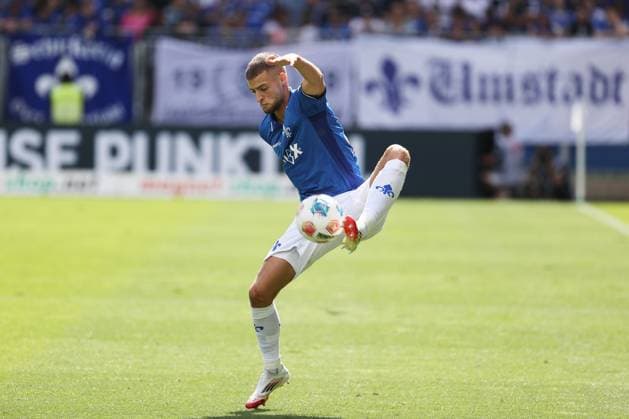24.08.2025, xtvx, Fussball 2.Bundesliga, SV Darmstadt 98 - Hertha BSC Berlin v.l. Fabian Nuernberger (SV Darmstadt 98) Portrait (DFL DFB REGULATIONS PROHIBIT ANY USE OF PHOTOGRAPHS as IMAGE SEQUENCES and or QUASI-VIDEO) Darmstadt