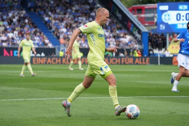 Julian Eitschberger (Hertha BSC Berlin, 2) - 24.08.2025 2. Bundesliga, Saison 25 26: SV Darmstadt 98 vs. Hertha BSC Berlin, Stadion am Boellenfalltor, 3. Spieltag, emonline, emspor,