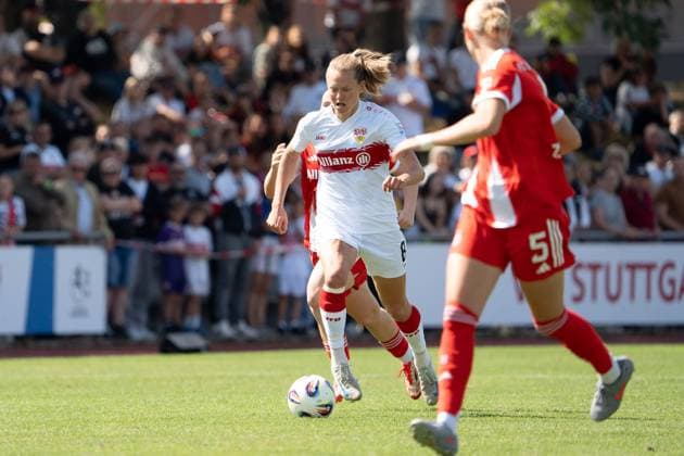 Maximiliane Rall (VFB Stuttgart Frauen, 08) im Angriff, GER, VfB Stuttgart Frauen vs. FC Bayern Muenchen Frauen II, Fussball, 2. Frauen-Bundesliga, 1. Spieltag, Spielzeit 2025 2026, 24.08.2025, GER, VfB Stuttgart Frauen vs. FC Bayern Muenchen Frauen II, Fussball, 2. Frauen-Bundesliga, 1. Spieltag, Spielzeit 2025 2026, 24.08.2025, Stuttgart Copyright: xEibner-Pressefoto EdwardxCheungx EP_ECG