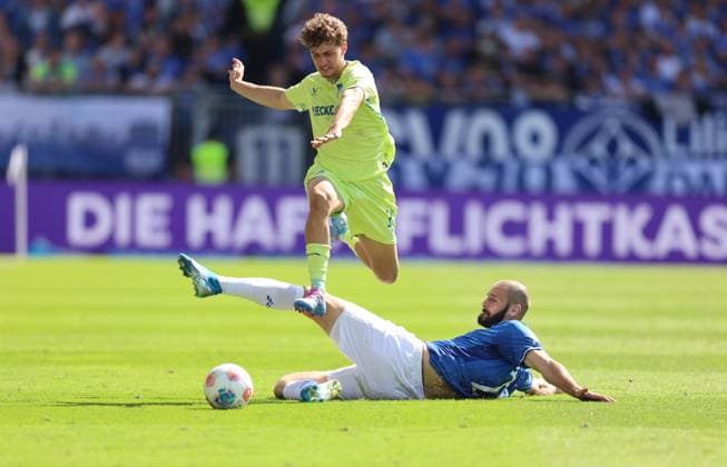 24.08.2025, xdcx, Fussball 2. Bundesliga, SV Darmstadt 98 - Hertha BSC Berlin, emonline, emspor, despor, v.l., Maurice Krattenmacher (Hertha BSC Berlin), Aleksandar Vukotic (SV Darmstadt 98) DFL DFB REGULATIONS PROHIBIT ANY USE OF PHOTOGRAPHS AS IMAGE SEQUENCES AND OR QUASI-VIDEO.