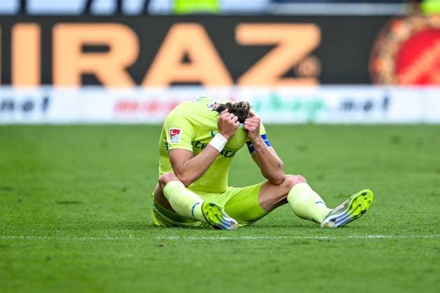 Fabian Reese (Hertha BSC, 11) ist enttäuscht nach Unentschieden, GER, SV Darmstadt 98 vs. Hertha BSC, Fussball, 2. Bundesliga, 3. Spieltag, Saison 2025 2026, 24.08.2025 DFL regulations prohibit any use of photographs as image sequences and or quasi-video GER, SV Darmstadt 98 vs. Hertha BSC, Fussball, 2. Bundesliga, 3. Spieltag, Saison 2025 2026, 24.08.2025 Darmstadt
