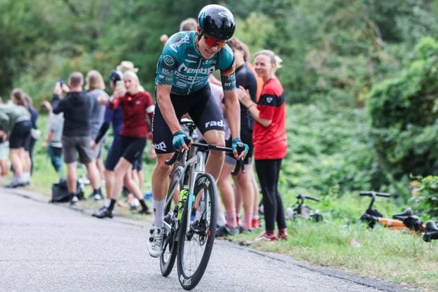 Radsport UCI ProSeries Men Elite LIDL Deutschland Tour 2025 Etappe 4 Halle - Magdeburg am 24.08.2025 Johannes Adamietz ( REMBE RAD-NET )