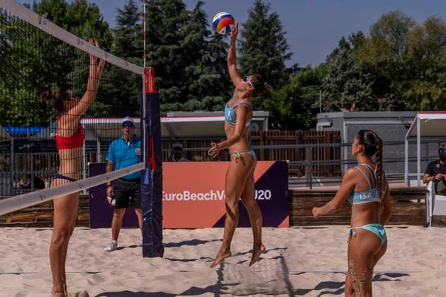 August 24, 2025, Madrid, Madrid, Spain: SHIRAY DANENBERG during the women s Beach volleyball, Beachvolleyball match between ISRAEL and SPAIN in the Ã¢â‚¬oeEuropean Under-20 ChampionshipÃ¢â‚¬Â in Madrid, Spain. (08.24.25) Madrid Spain - ZUMAc312 20250824_zsp_c312_105 Copyright: xOscarxManuelxSanchezx
