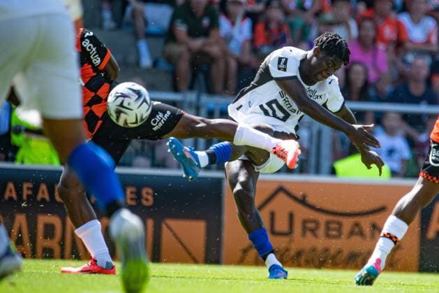FOOTBALL : FC Lorient vs Stade Rennais - Ligue 1 - JournÃ e 2 - 24 08 2025 Mahamadou Nagida (Stade Rennais) LorientFrance  Copyright: xBaptistexAutissierx