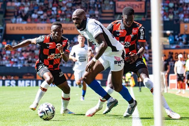 FOOTBALL : FC Lorient vs Stade Rennais - Ligue 1 - JournÃ e 2 - 24 08 2025 Seko Fofana (Stade Rennais) LorientFrance  Copyright: xBaptistexAutissierx