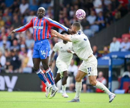 Crystal Palace v Nottingham Forest Premier League Jean-Philippe Mateta of Crystal Palace heads the ball during the Premier League match at Selhurst Park, London UK Newspapers OUT Copyright: xMalcolmxFellx FIL-22139-0026