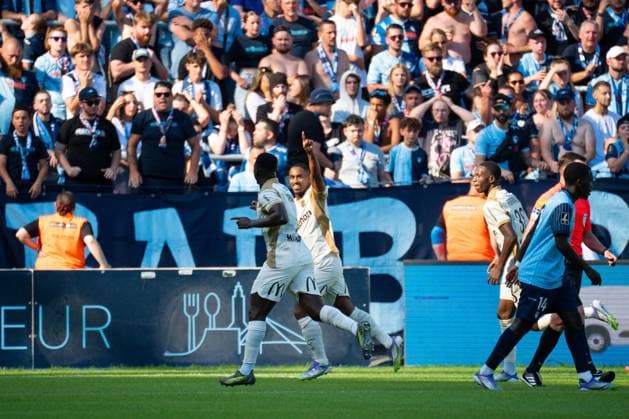FOOTBALL : Le Havre vs Lens - Ligue 1 - 24 08 2025 Wesley Said ( 22 - Lens ) celebrates after scoring during the Ligue 1 match between Havre AC and RC Lens at Stade Oceane on August 24, 2025 in Le Havre, France. ( Photo by Federico Pestellini PsnewZ ) - Le HavreFrance  Copyright: xFedericoxPestellinix