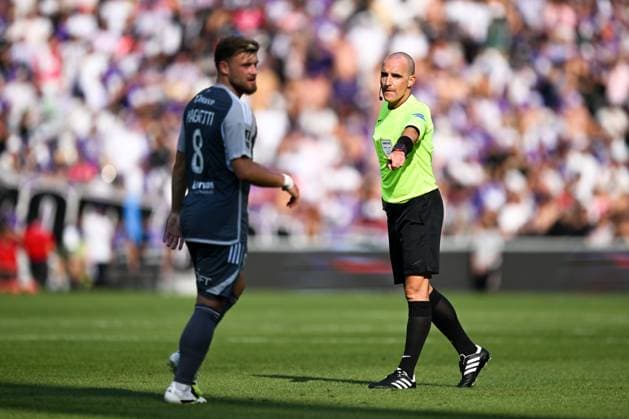 Toulouse FC v Stade Brestois 29 - Ligue 1 McDonald s 2025 2026 Benoit MILLOT (ARBITRE) during the Ligue 1 McDonald s match between Toulouse FC and Stade Brestois 29 at Stadium de Toulouse on August 24, 2025 in Toulouse, France. Toulouse France  Copyright: xFEPx 776348105