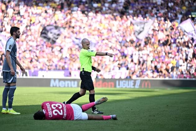 Toulouse FC v Stade Brestois 29 - Ligue 1 McDonald s 2025 2026 Benoit MILLOT (ARBITRE) during the Ligue 1 McDonald s match between Toulouse FC and Stade Brestois 29 at Stadium de Toulouse on August 24, 2025 in Toulouse, France. Toulouse France  Copyright: xFEPx 776348105