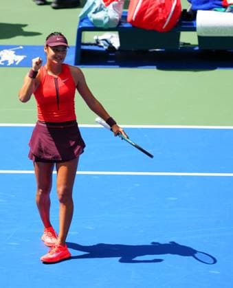 Emma Raducanu celebrates her first round win 2025 US Open, Day One, USTA Billie Jean King National Tennis Center, New York, USA - 24 Aug 2025New York USTA Billie Jean King National T New York (NY) United States of America  Copyright: xJavierxGarcia Shutterstockx 15451863r