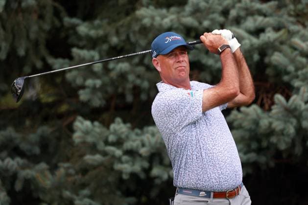 The Ally Challenge GRAND BLANC,MICHIGAN-AUGUST 24: Stewart Cink of Atlanta, Georgia hits from the 2nd tee during the final round of The Ally Challenge presented by McLaren at Warwick Hills Golf & Country Club, Grand Blanc, MI, USA Sunday, August 24, 2025. Grand Blanc Michigan United States  Copyright: xAmyxLemusx originalFilename:lemus-theallyc250824_npOvh.jpg