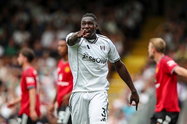 Fulham FC v Manchester United, ManU FC, English Premier League Fulham defender Calvin Bassey (3) gestures during the Fulham FC v Manchester United FC English Premier League match at Craven Cottage, London, United Kingdom on 24 August 2025 Credit: Megan Ewens Every Second Media Editorial use only. All images are copyright Every Second Media Limited. No images may be reproduced without prior permission. All rights reserved. Premier League and Football League images are subject to licensing agreements with Football DataCo Limited. see https: www.football-dataco.com Copyright: xIMAGO EveryxSecondxMediax ESM-1562-0046 MeganxEwensx xEveryxSecondxMediax