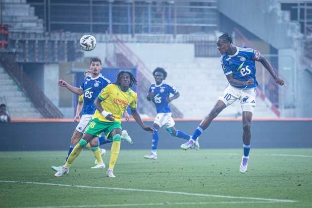 FOOTBALL : Ligue1 Racing Strasbourg vs Nantes - Stade de la Meinau Strasbourg . 24 08 2025 Emanuel Emegha 10 Racing de Strasbourg but  Copyright: xElyxandroxCEGARRAx