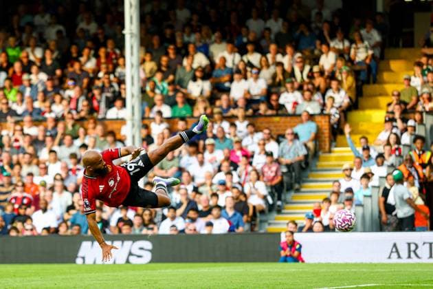 Fulham v Manchester United, ManU Premier League 24 08 2025. Bryan Mbeumo (19) of Manchester United during the Premier League match between Fulham and Manchester United at Craven Cottage, London, England on 24 August 2025. Editorial use only DataCo restrictions apply See www.football-dataco.com , Copyright: xNigelxKeenex PSI-22666-0060