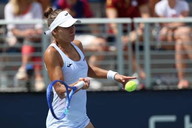 August 24, 2025, New York City, New York, United States: MAGDA LINETTE of Poland during the match against M. Kessler of USA in the first round of US Open 2025 at the USTA Billie Jean King National Tennis Center. Queens, New York City. Linette lost 5:7, 5:7. New York City United States - ZUMAc278 20250824_zsp_c278_009 Copyright: xMarcinxCholewinskix
