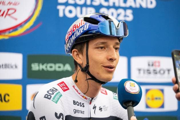 Radsport, Lidl Deutschland Tour, Etappe 4, 24.08.2025 Florian Lipowitz (GER, Red Bull - bora - hansgrohe) Halle (Saale) Deutschland Copyright: xCarlaxNagelx