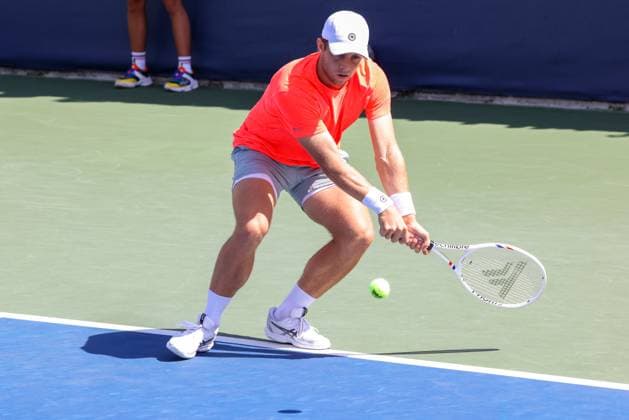 2025-08-25 2025 US Open NEW YORK, UNITED STATES - AUGUST 25: Tallon Griekspoor of the Netherlands during Day 1 of the 2025 US Open at USTA Billie Jean King National Tennis Center on August 25, 2025 in New York, United States. (Photo by Adam Stoltman BSR Agency) New York United States Content not available for redistribution in The Netherlands directly or indirectly through any third parties. Copyright: xBSRxAgencyx
