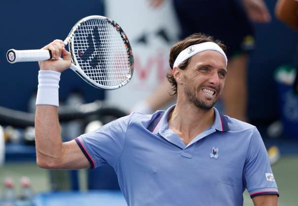 Arthur Rinderknech of France reacts after defeating Roberto Carballes Baena of Spain in a first round match at the 2025 US Open Tennis Championship at the USTA Billie Jean King National Tennis Center in New York City on Sunday, August 24, 2025. Rinderknech won 7-6, 7-5, 4-6, 6-2.  NYP20250824816 JOHNxANGELILLO