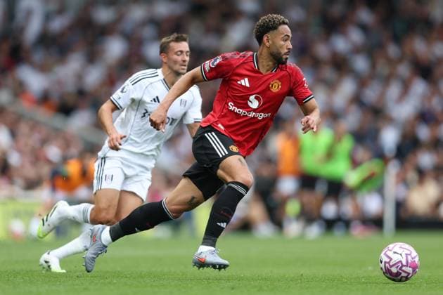 Fulham v Man Utd 24 August 2025, London - Premier League Football - Fulham v Manchester United, ManU - Matheus Cunha of Manchester United - Photo: Charlotte Wilson Offside. London UK Copyright: xCharlottexWilsonx xOffsidexOffside