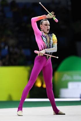 Darja Varfolomeev, GER, during individual clubs final at 2025 World Rhythmic gymnastics, Rhythmische Sportgymnastik, RSG championships in Rio de Janeiro; 24 08 2025; *** Darja Varfolomeev, GER, during individual clubs final at 2025 World Rhythmic Gymnastics championships in Rio de Janeiro 24 08 2025 