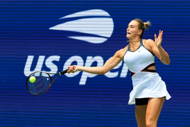 August 24, 2025, Flushing Meadows, New York, USA: Aryna Sabalenka (in photo) during a match against Rebeka Masarova on Day 1 of the 2025 US Open at USTA Billie Jean King National Tennis Center on Sunday August 24, 2025 in the Flushing neighborhood of the Queens borough of New York City. JAVIER ROJAS PI Flushing Meadows USA - ZUMAp124 20250824_zaa_p124_055 Copyright: xJavierxRojasx