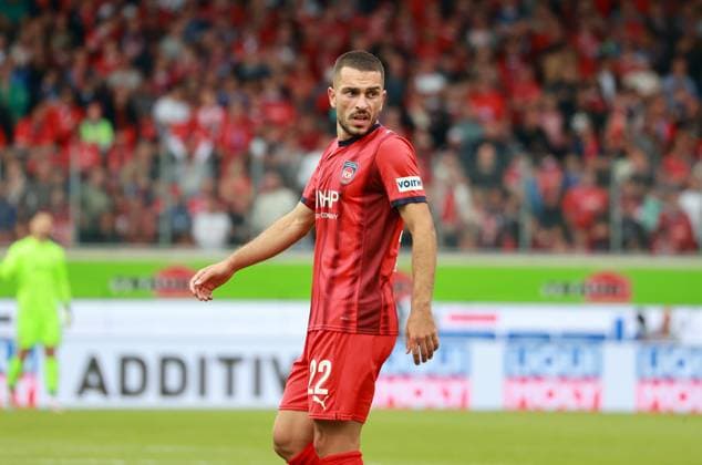 23.08.25 1. FC Heidenheim - VfL Wolfsburg Deutschland, Heidenheim, 23.08.2025, Fussball, Bundesliga, 1. FC Heidenheim - VfL Wolfsburg: Arijon Ibrahimovic (1. FC Heidenheim).