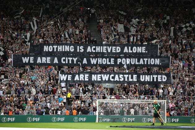 Newcastle United v Liverpool FC 25 August 2025 Newcastle-upon-Tyne - Premier League Football - Newcastle United v Liverpool FC - Newcastle fans with banners on the Gallowgate End at St James Park - (Photo by Dan Chesterton) Newcastle-upon-Tyne UK Copyright: xDanxChestertonxOffside