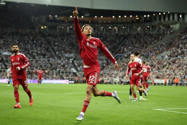Newcastle United v Liverpool FC 25 August 2025 Newcastle-upon-Tyne - Premier League Football - Newcastle United v Liverpool FC - Hugo Ekitike of Liverpool celebrates after scoring the second goal for his team - (Photo by Dan Chesterton) Newcastle-upon-Tyne UK Copyright: xDanxChestertonxOffside