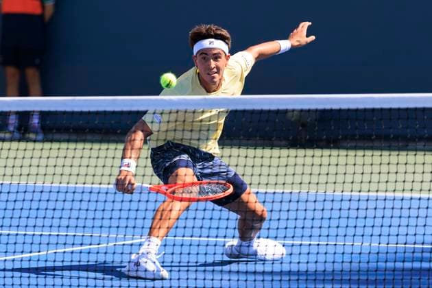 August 25, 2025, Flushing Meadows, New York, USA: Francisco Comesana during a match against Alex Michelsen on Day 2 of the 2025 US Open at USTA Billie Jean King National Tennis Center on Monday August 25, 2025 in the Flushing neighborhood of the Queens borough of New York City. JAVIER ROJAS PI Flushing Meadows USA - ZUMAp124 20250825_zaa_p124_048 Copyright: xJavierxRojasx