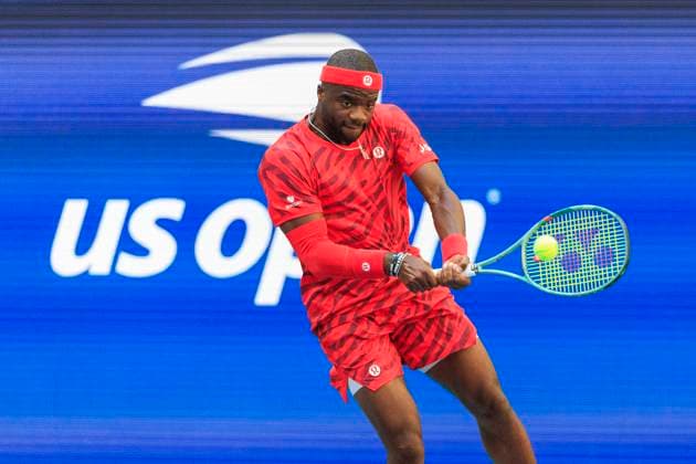 August 25, 2025, Flushing Meadows, New York, USA: Frances Tiafoe during a match against Yoshihito Nishioka on Day 2 of the 2025 US Open at USTA Billie Jean King National Tennis Center on Monday August 25, 2025 in the Flushing neighborhood of the Queens borough of New York City. JAVIER ROJAS PI Flushing Meadows USA - ZUMAp124 20250825_zaa_p124_057 Copyright: xJavierxRojasx
