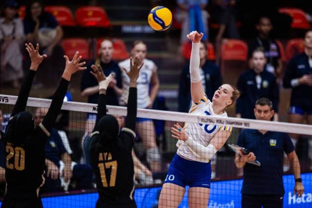 250826 Isabelle Haak of Sweden during the women s volleyball World Championship, WM, Weltmeisterschaft match between Sweden and Egypt on August 26, 2025 in Bangkok. Photo: Kaikungwon Duanjumroon BILDBYRAN kod XY XY0070 volleyboll volleyball landslaget egypt sverige egypten national team, Nationalteam sweden dam bbeng vm world championship Copyright: KaikungwonxDuanjumroon BB250826BB250