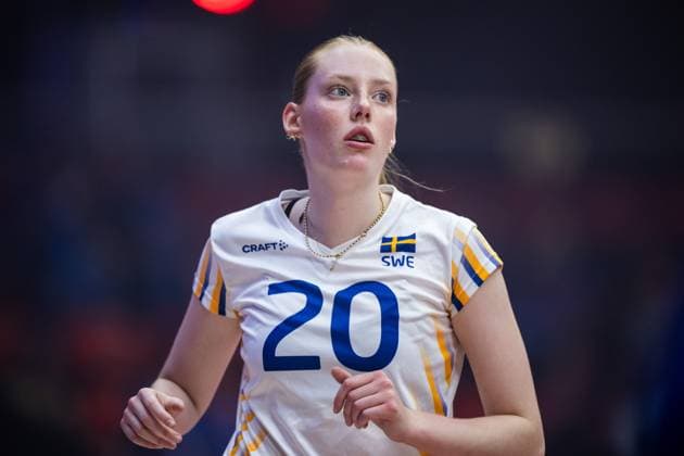 250826 Martha Edlund of Sweden during the women s volleyball World Championship, WM, Weltmeisterschaft match between Sweden and Egypt on August 26, 2025 in Bangkok. Photo: Kaikungwon Duanjumroon BILDBYRAN kod XY XY0070 volleyboll volleyball landslaget egypt sverige egypten national team, Nationalteam sweden dam bbeng vm world championship Copyright: KaikungwonxDuanjumroon BB250826BB264