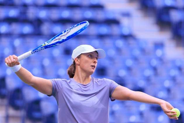 August 26, 2025, Flushing Meadows, New York, USA: Iga Swiatek during her practice at the 2025 US Open at USTA Billie Jean King National Tennis Center on Tuesday August 26, 2025 in the Flushing neighborhood of the Queens borough of New York City. JAVIER ROJAS PI Flushing Meadows USA - ZUMAp124 20250826_zaa_p124_001 Copyright: xJavierxRojasx