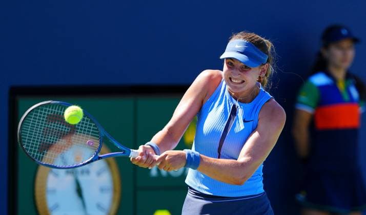 Victoria Jimenez Kasintseva in firt round action 2025 US Open, Day Three, USTA Billie Jean King National Tennis Center, New York, USA - 26 Aug 2025New York USTA Billie Jean King National T New York (NY) United States of America  Copyright: xJavierxGarcia Shutterstockx 15451865x