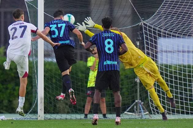 Inter Milan™s Matteo Lavelli scores 2-2 during the Primavera Italian Super Cup final 2025 soccer match between Inter and Cagliari at Arena Civica in Milan , North Italy , Tuesday , August 26 , 2025. - Soccer  Copyright: xSpada LaPressex